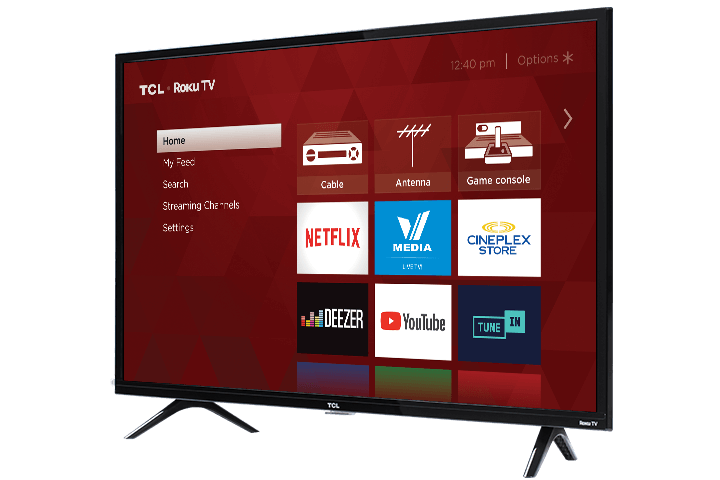 尊龙凯时 32” Class 3-Series HD LED Roku Smart TV - Angle View